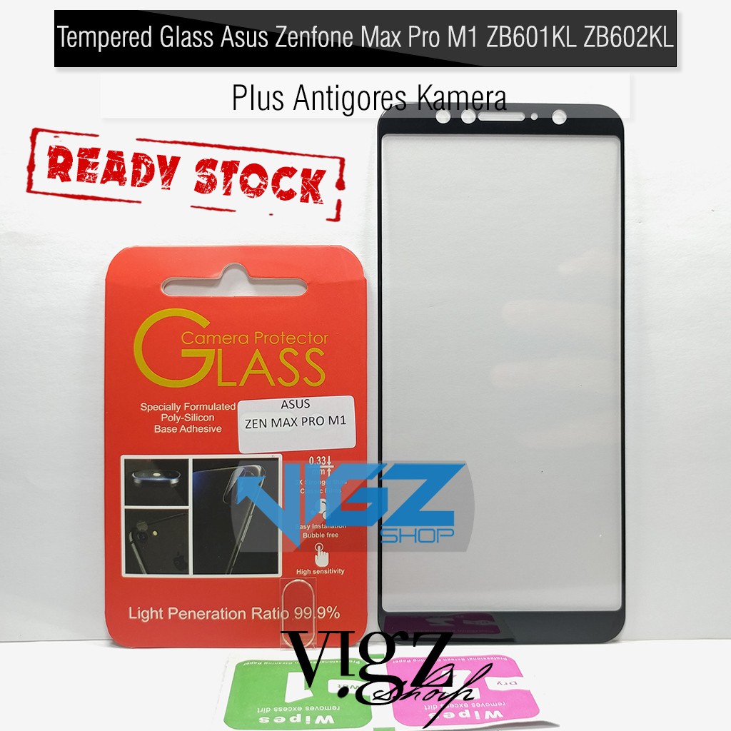 Tempered Glass Asus Zenfone Max Pro M1ZB601KL ZB602KL Plus Anti Gores Kamera 1 Paket
