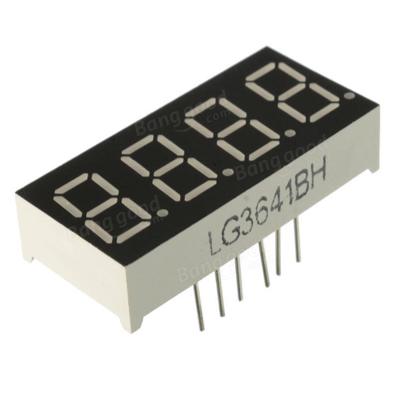 7 Segment 4 Digit 0.36&quot; Red Seven Segment Anode 0.36 Inchi Merah Anoda