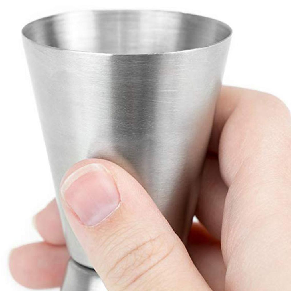 2pcs 25ml 50ml Stainless Measure Cup Cocktail Shaker Dual Measuring Cup Jigger Minuman Anggur Alat Ukur Gadget Dapur