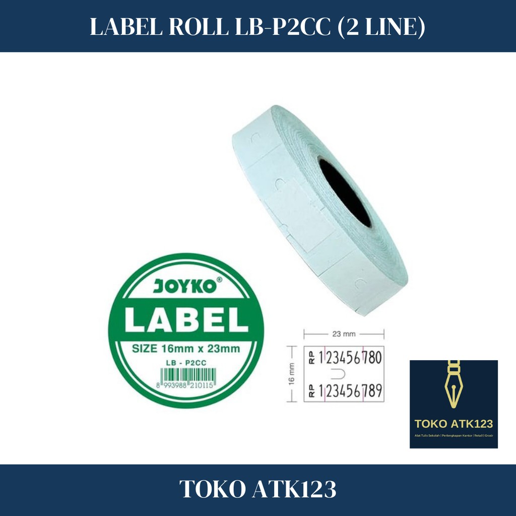 Kertas Label Harga Joyko LB - P2CC (2 Baris / 10 Roll)