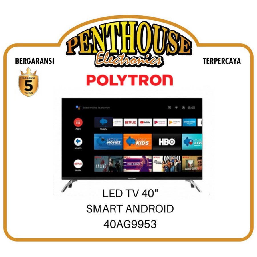 Polytron LED TV 40 Inch PLD 40AG9953 Smart Android Digital Mola