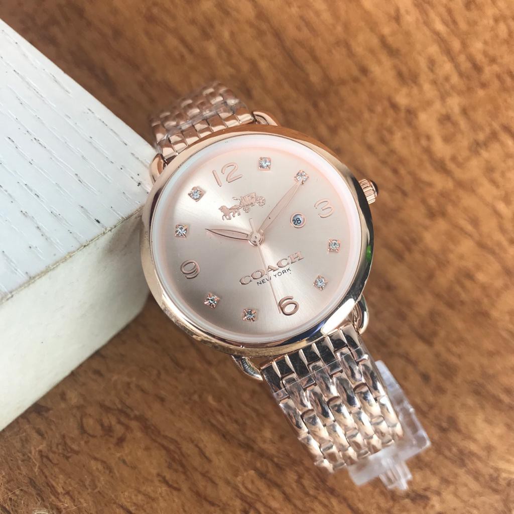 jam tangan Coach wanita fashion rantai stainless tanggal aktif