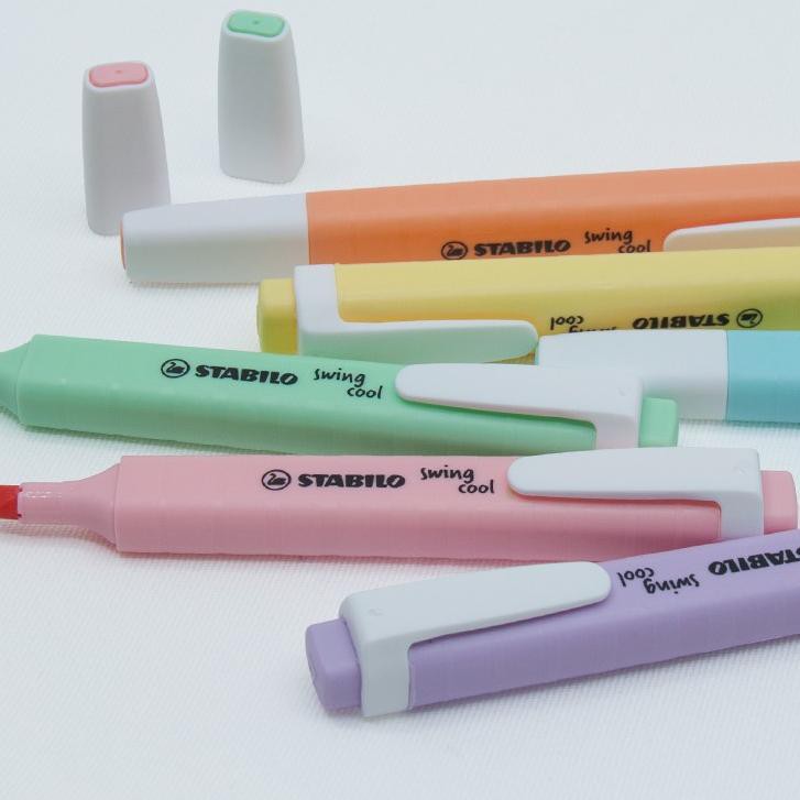 

☄ STABILO SET 6 - Swing Cool Pastel Edition / Highlighter 6 pcs / Pen and Marker ☃