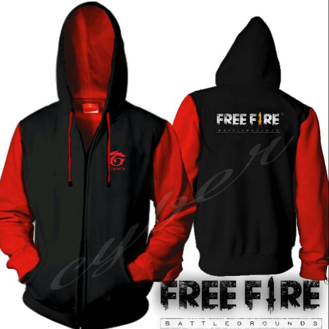 Jaket Zipper Hoodie Game Free Fire