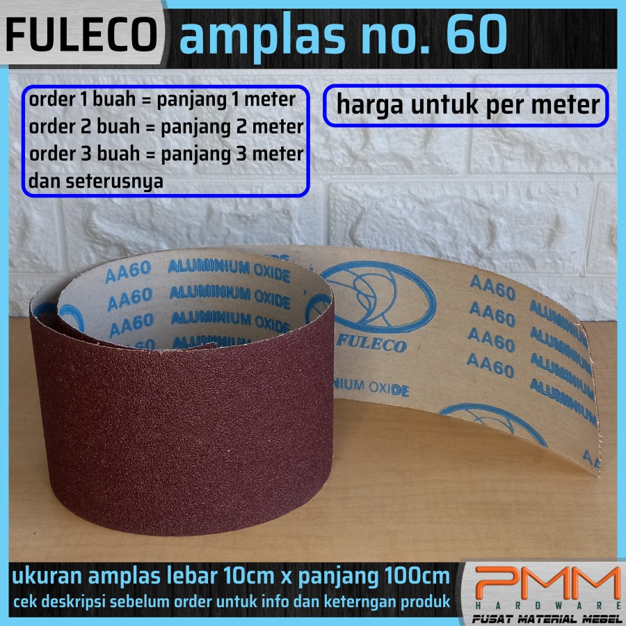 amplas FULECO 60 (10x100cm) | grate roll pasir meter kertas sanding