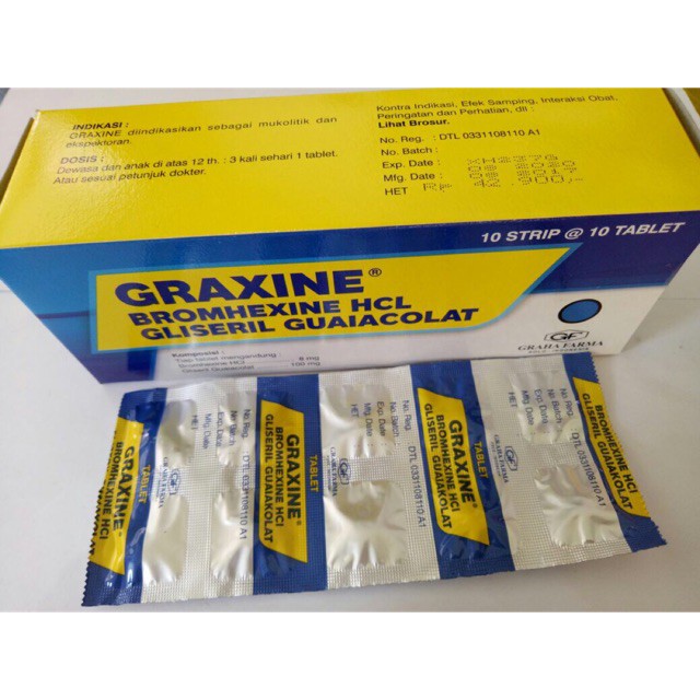 GRAXINE 100MG OBAT BATUK PENGENCER DAHAK PER STRIP