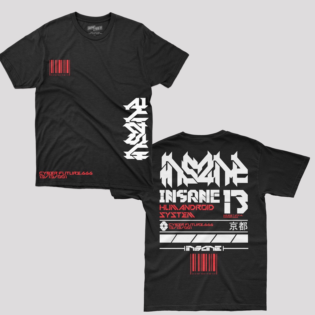 kaos T-shirt Insane wardrobe combed 30s distro bandung Insane