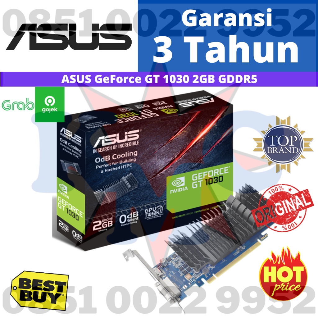 VGA ASUS GeForce GT1030 GT 1030 Silent 2GB GDDR5 GT 1030 NVIDIA