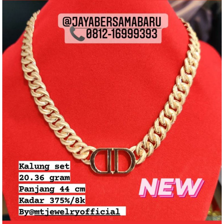 Kalung CD emas kadar 375%/8k