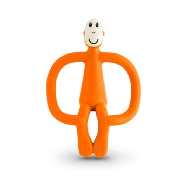 Matchstick Monkey Teether Baby Teething Toy Bayi Gigitan Gusi Anak Bayi Sikat Gigi Mainan Applicator-Orange