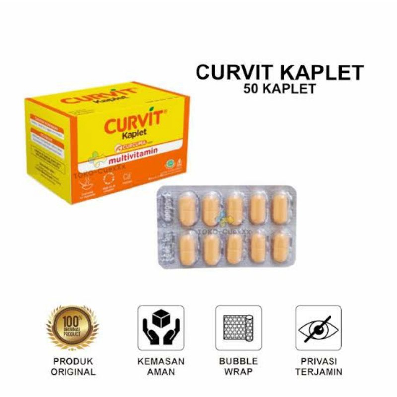 Curvit Tablet 1 Strip isi 10 Kaplet / Vitamin Nafsu Makan Dewasa Original Murah Komplit