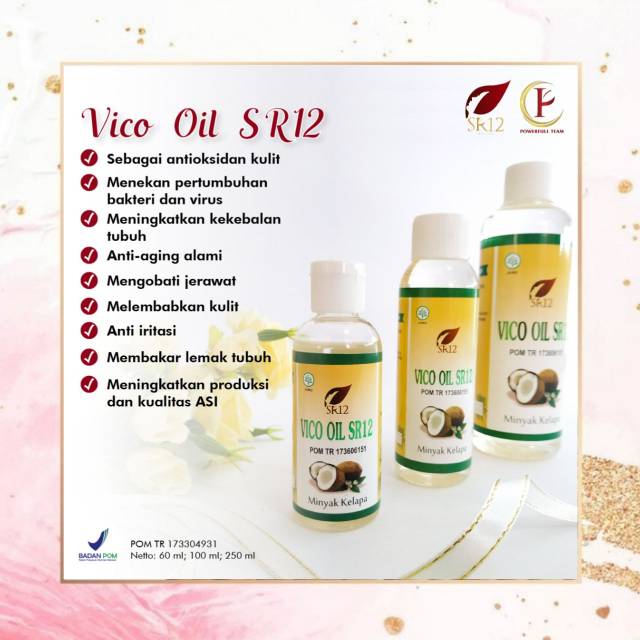 VCO SR12 / Pelangsing BADAN / GEMUKIN BADAN / ANTI VIRUS / VITAMIN TUBUH