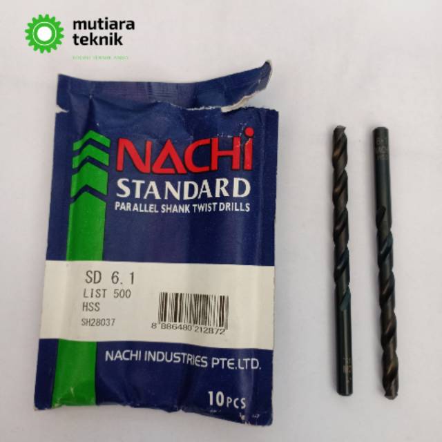 Nachi Mata Bor Besi 6.1mm Drill Hss 6.1 mm Mata Bor Nachi