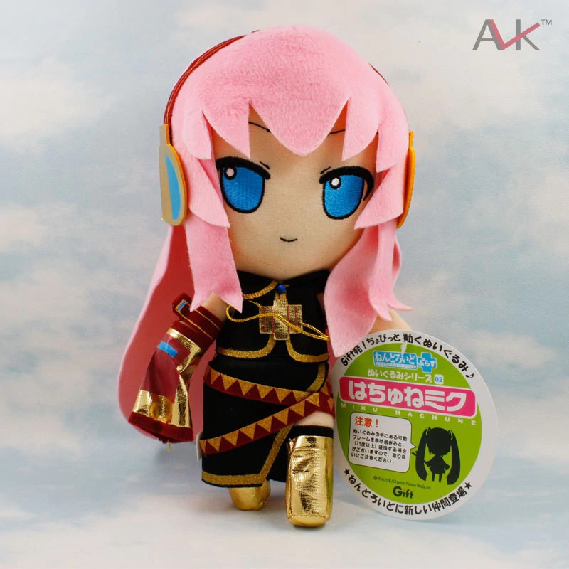 Hatsune Miku Anime Vocaloid Megurine Luka Plush Toy 27cm cute kawaii Soft stuffed Dolls For Girls