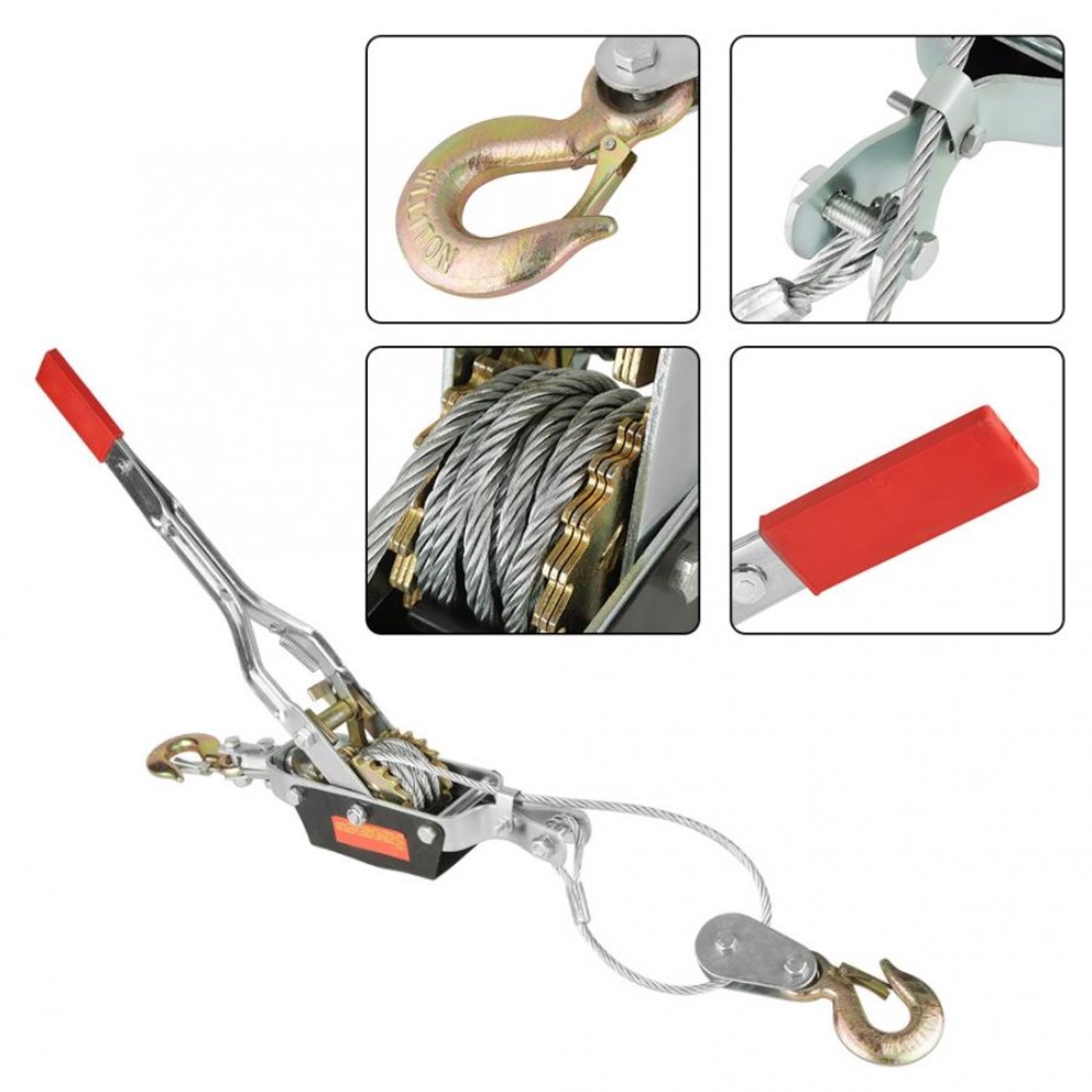 Hand Puller Rachet Tracker Hand Takel 4 TON - Katrol Sling - Hand Winch Offroad - Hoist Takel - Trek Sling - Alat Derek Mobil