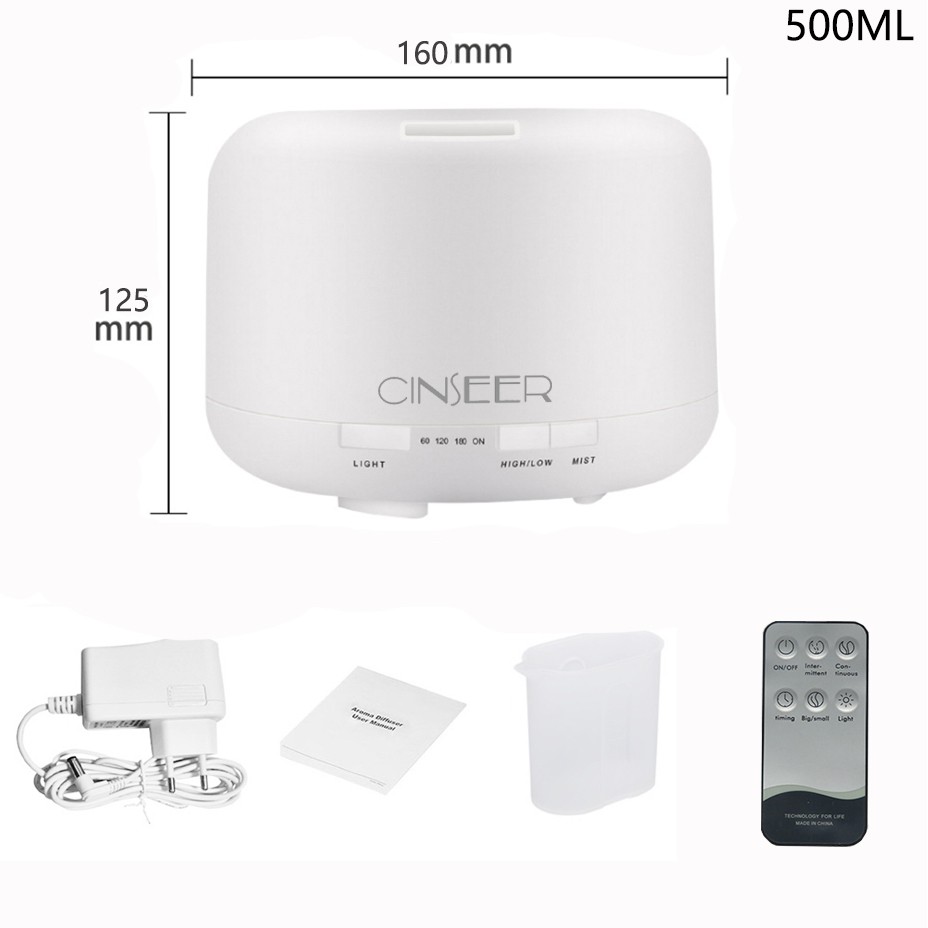 CINSEER humidifier air 500ml aromaterapi diffuser dengan remote (tidak free oil)-8