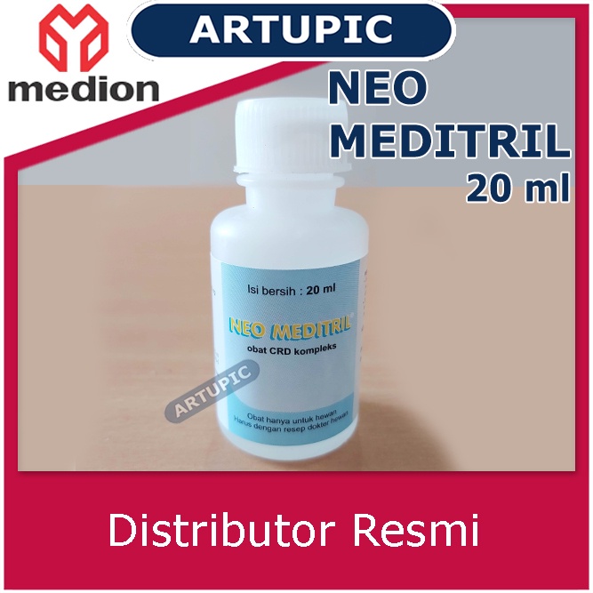 Neo Meditril 20 ml Basmi Bakteri Flu Snot CRD Korisa Ayam Burung Neomeditril Medion Antibiotik Sapi