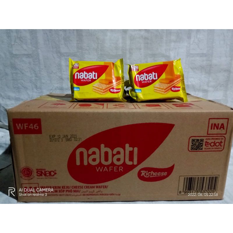 

nabati wafer 1 dus isi 60 Pcs rasa keju / nabati wafer 2000 1 dus isi 60 Pcs / nabati wafer 1 karton isi 60 pcs