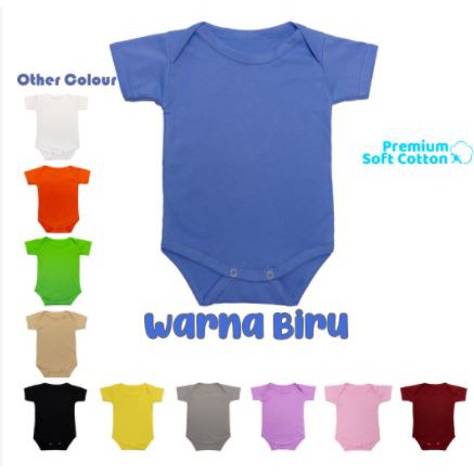 1 pc Baju Bayi Jumper Bodysuits Katun polos jumpsuit baby newborn Romper