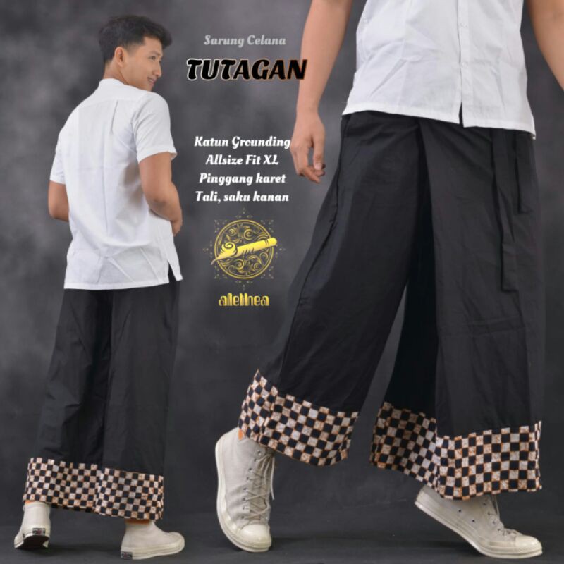 sarung celana batik dasaran warna hitam
