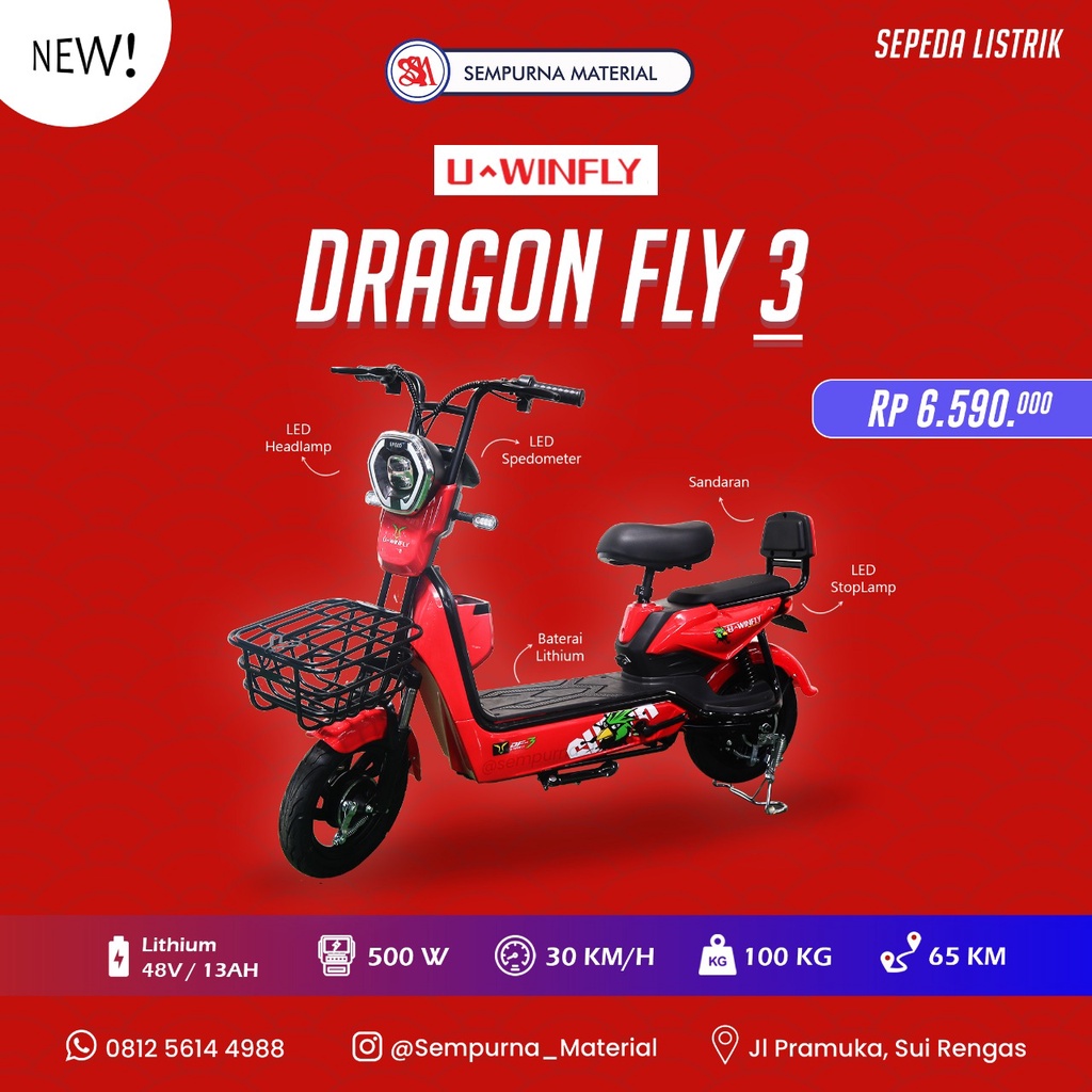 Sepeda Listrik UWINFLY - Dragon Fly 3