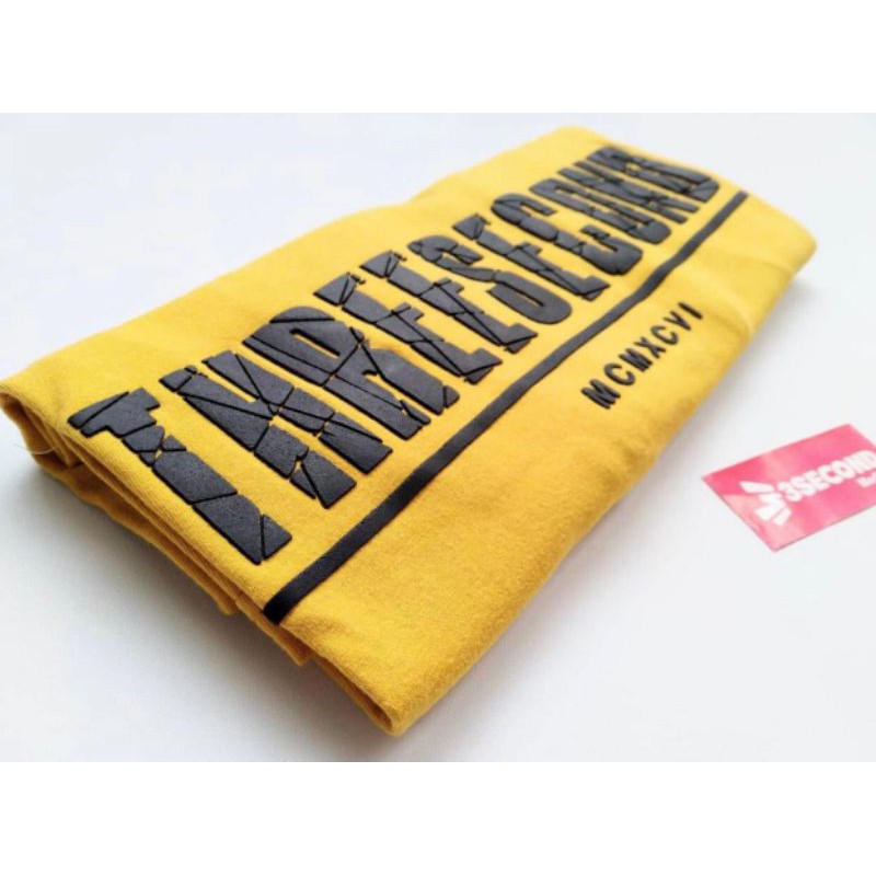 kaos 3 second kuning bm original sablon timbul