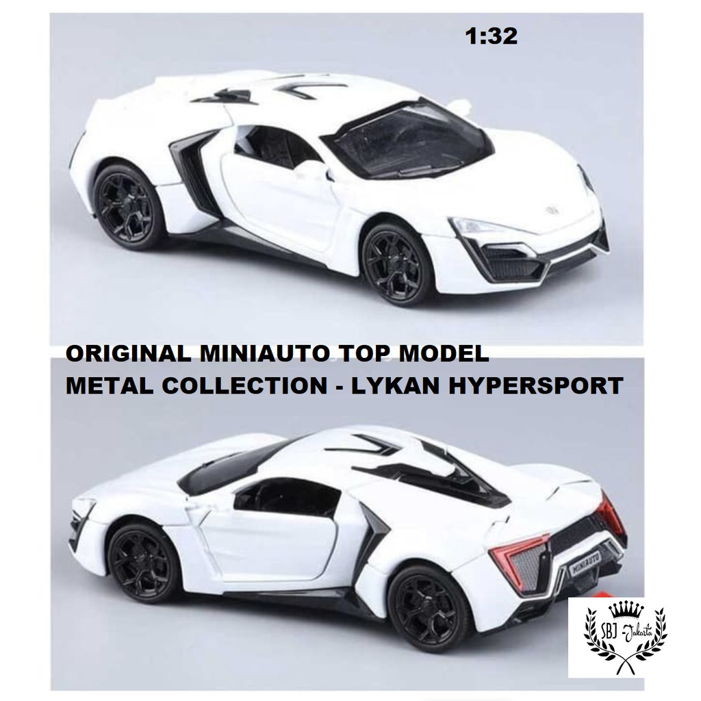 DIECAST MOBIL MINIAUTO LYKAN HYPERSPORT FAST FURIOUS 1:32 ORIGINAL TOP MODEL METAL COLLECTION