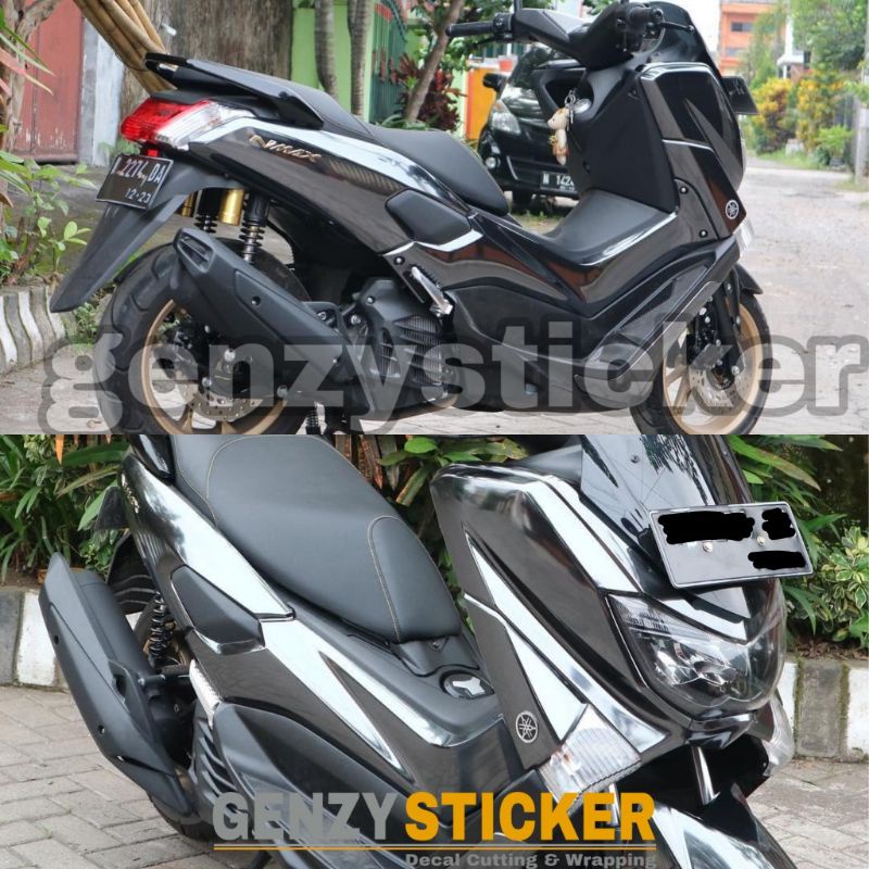 Stiker skotlet hitam chrome mirror sticker black chrome metalic super glossy