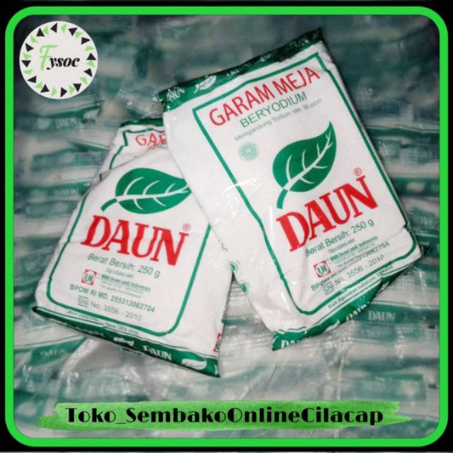 GARAM MEJA BERYODIUM CAP DAUN