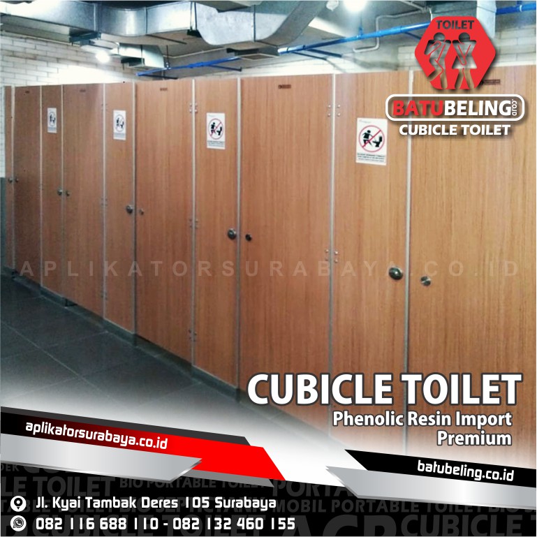 Toilet Cubicle Phenolic Resin Import Premium / Sekat Toilet Cubicle / Pemasangan Cubicle Toilet / To