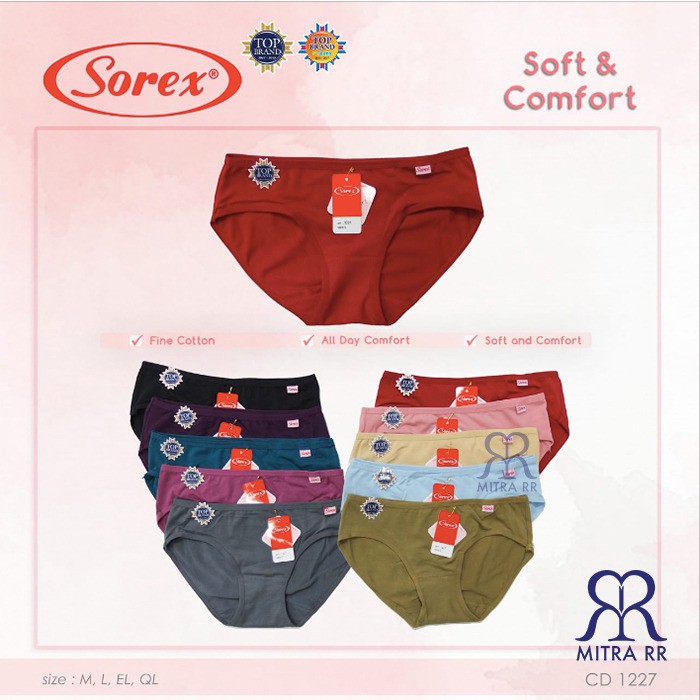 CD Sorex 1227 Super Soft Celana Dalam Wanita Halus Lembut Nyaman Sorex Asli