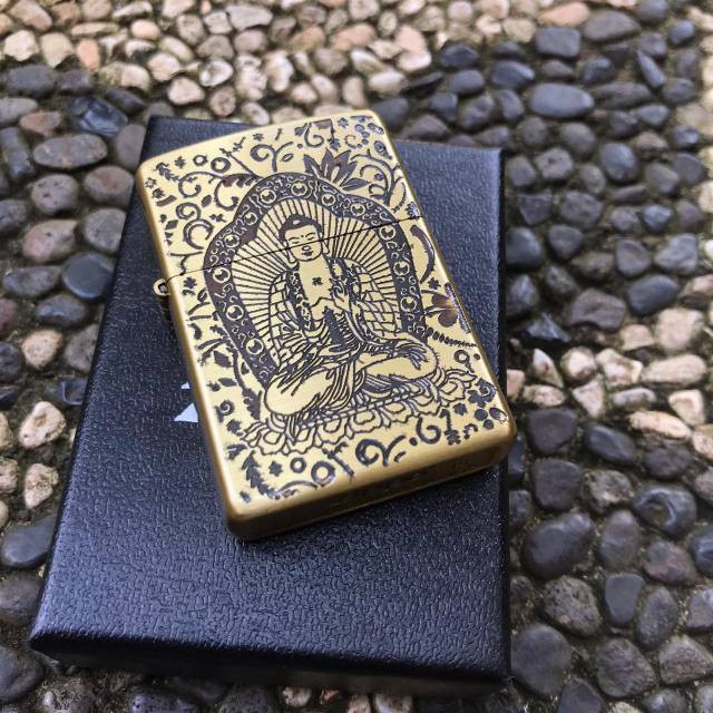 Zippo Grafir Motif BUDHA Zippo Kwalitas Premium Zippo unik