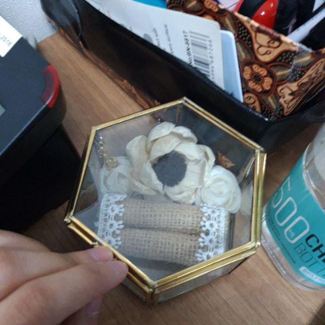 Kotak Perhiasan | Ringbox Terarium Mini Box S6 Uk 9x10x6 Cm