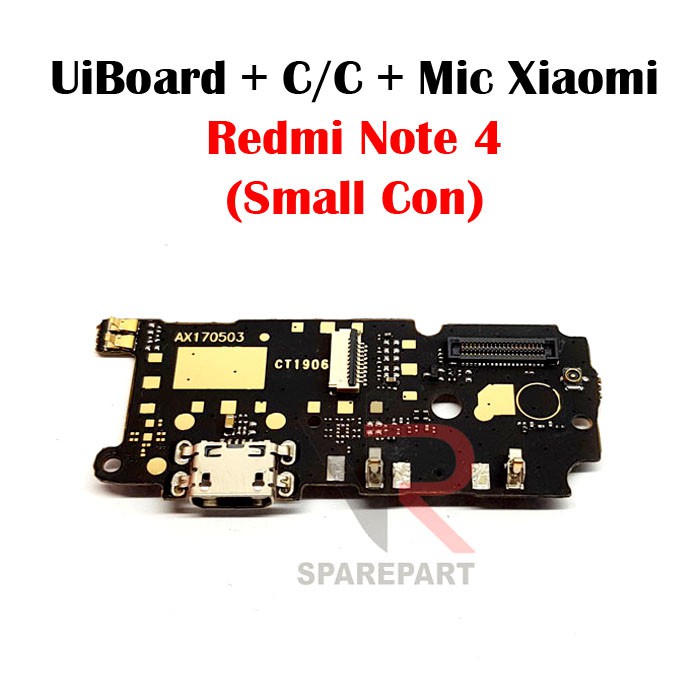 FLEXIBLE PAPAN CAS XIAOMI REDMI NOTE 4 PAPAN KONEKTOR CAS / CHARGER + MIC