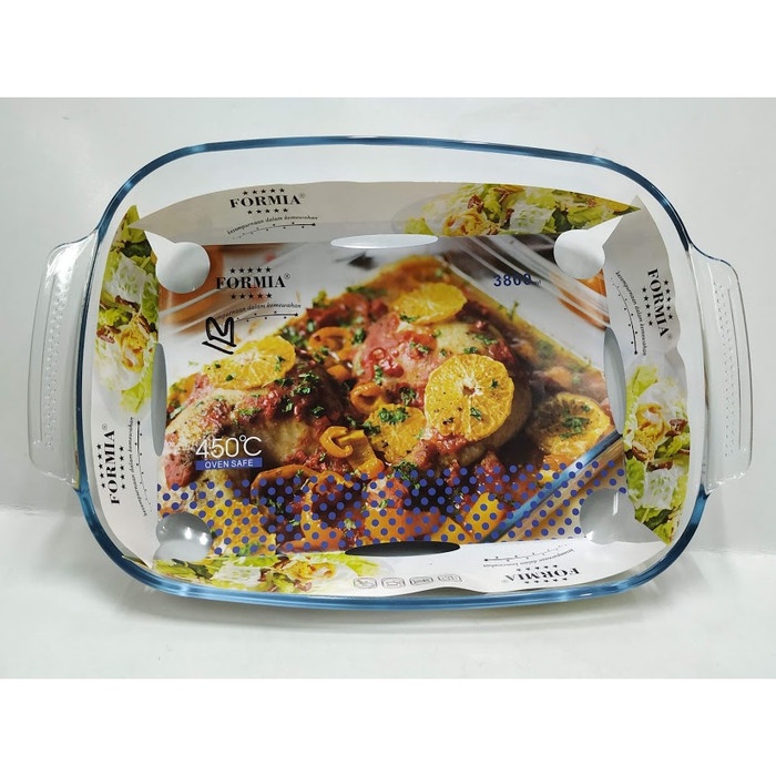 Formia Loyang Segi panjang 3.8 L I Loyang Kaca Formia Segi Panjang 3.8