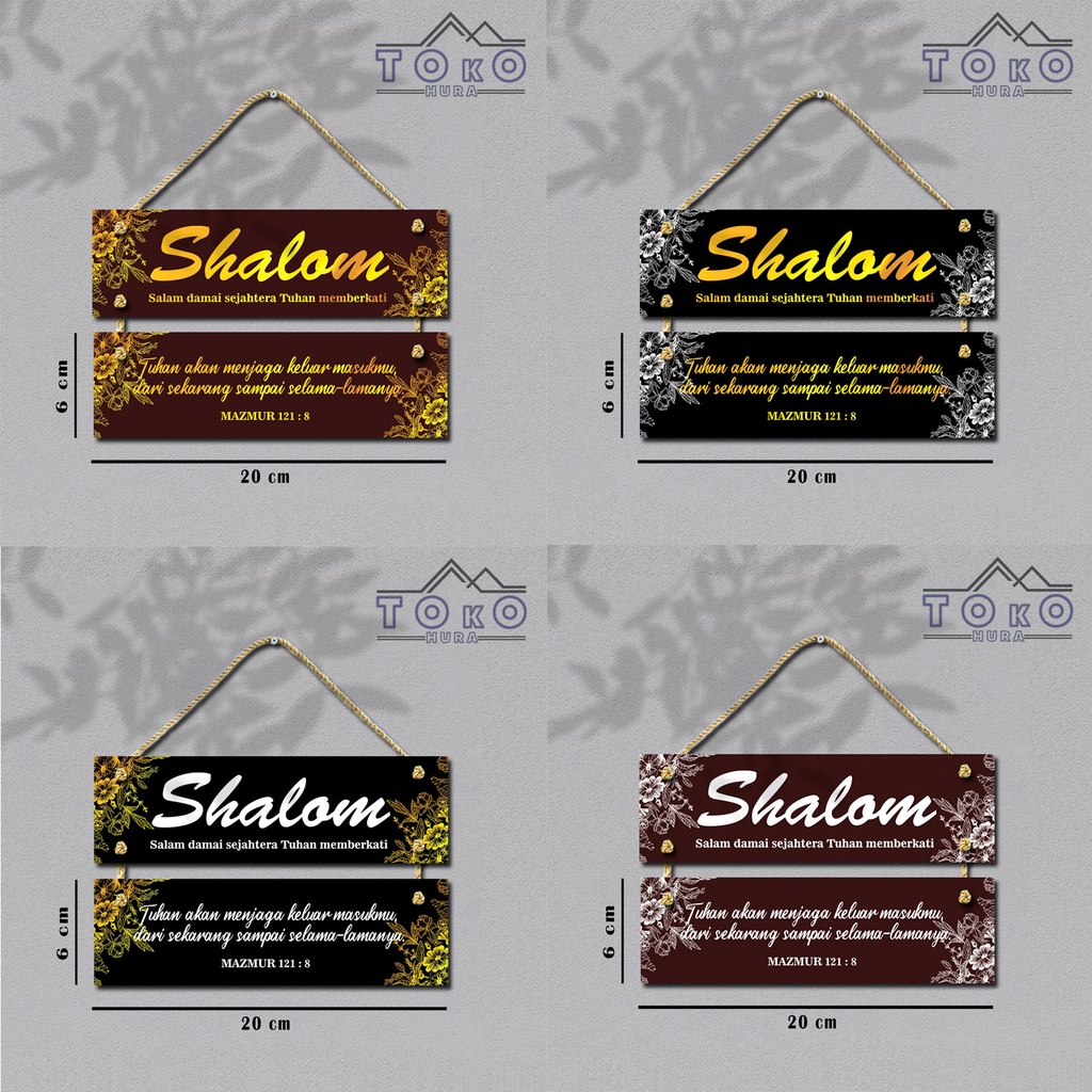 Hiasan Pintu Ucapan Shalom kristen / Custom foto dan text