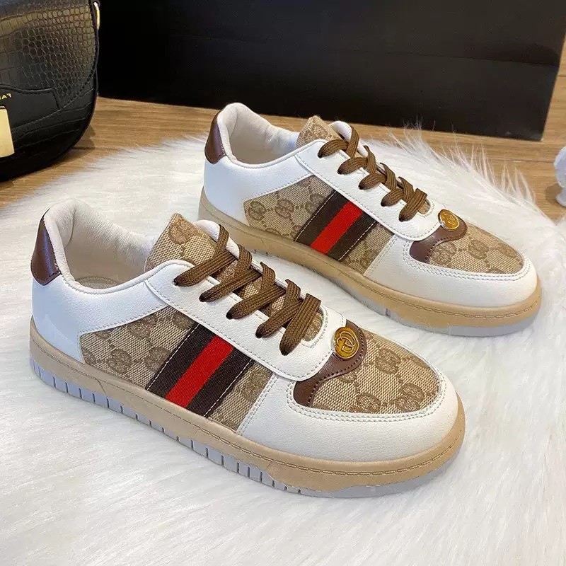 [✅BISA COD] GD STRIPE CANVAS SNEAKERS 0555 (REAL PICTURE)