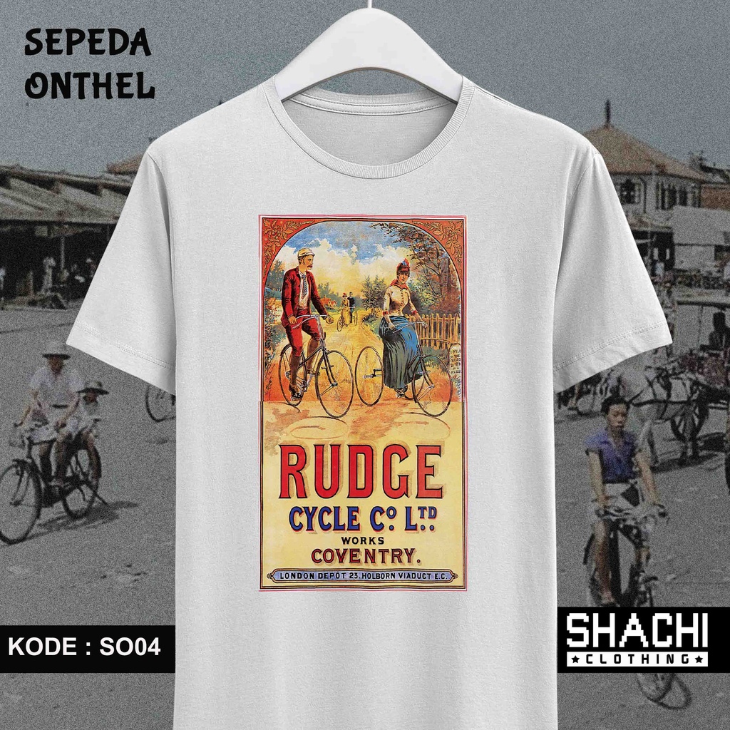 T Shirt Kaos Sepeda Onthel Ontel  - RUDGE - SO04 / 05 -  Premium Cotton Combed 24S