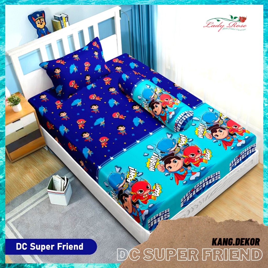 SPREI LADY ROSE SINGLE 120X200 NO 3 DC SUPER FRIENDS SEPRAI KARAKTER KAMAR TIDUR ANAK SEPREI LADYROSE TERBARU PROMO MURAH PREMIUM ANTI LUNTUR SEPREI SEPRAI CANTIK SEPRE PROMO ANTI LUNTUR MOTIF LADYROSE PLUS SARUNG BANTAL SPREI LUCU ALAS KASUR SPREI ADEM