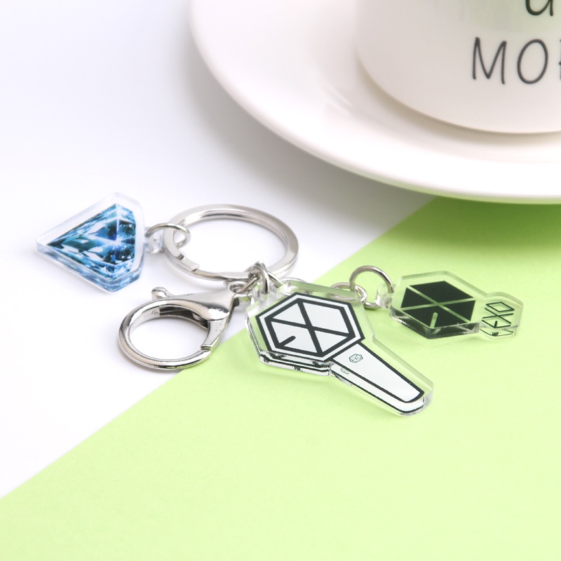 Retaily GK03 Gantungan Kunci Lightstick K-P0P Keychain Akrilik 1 Set