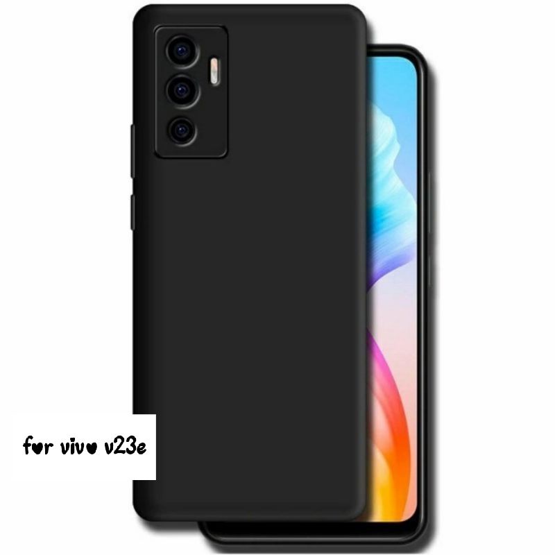 VIVO V32e 5G Softcase Premium Black Macaron Cover Silicon Softcase Matte V23e