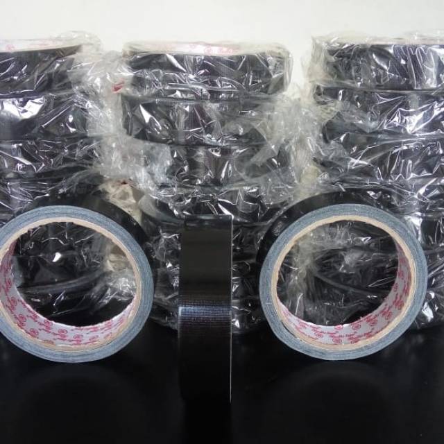 

Lakban Cloth Tape Lakban Kain 24mmx12yard Hitam