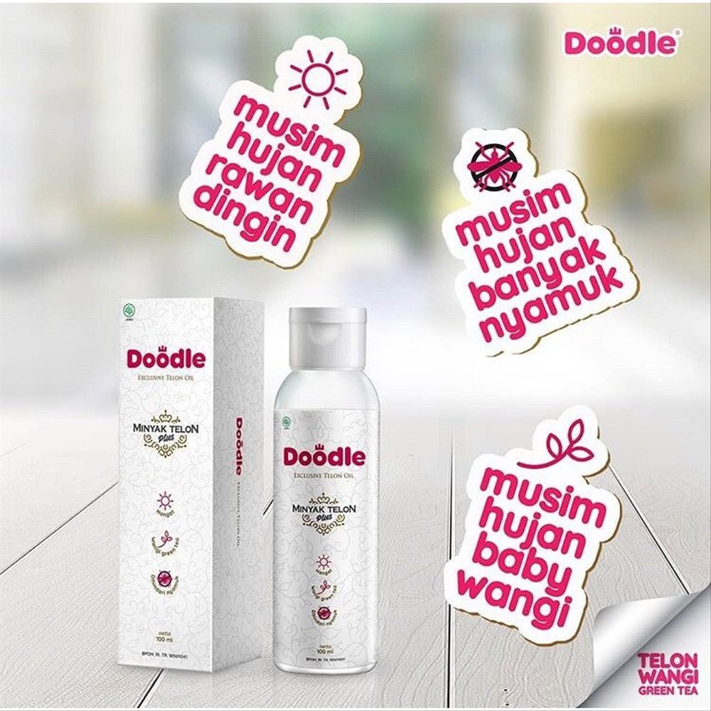 DOODLE Minyak Telon Bayi dan Anak / Doodle Green Tea 100ml / BANDUNG