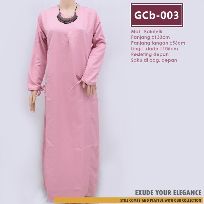 AVI Dress / Gamis polos bahan Balotelli Linen / GCb