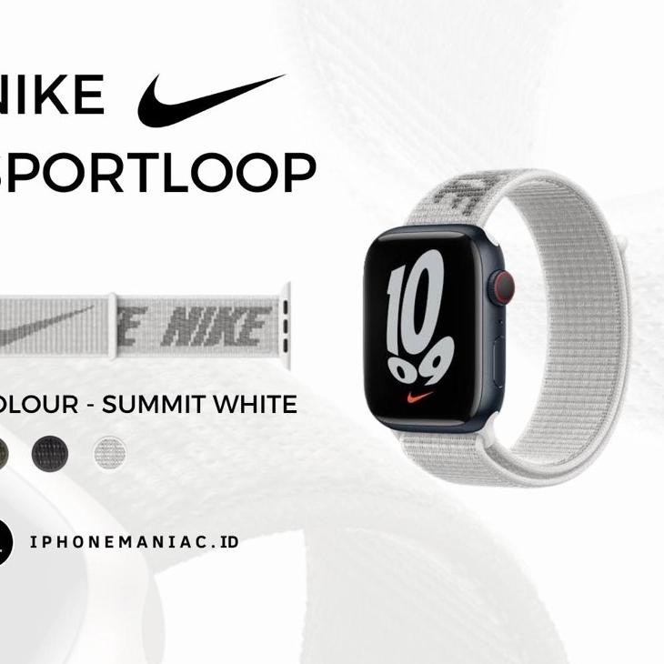 Terlaris.. STRAP APPLE WATCH IWATCH SMARTWATCH NYLON SPORTLOOP & SPORTBAND NIKE - OLIVE FLACK SIZE 3
