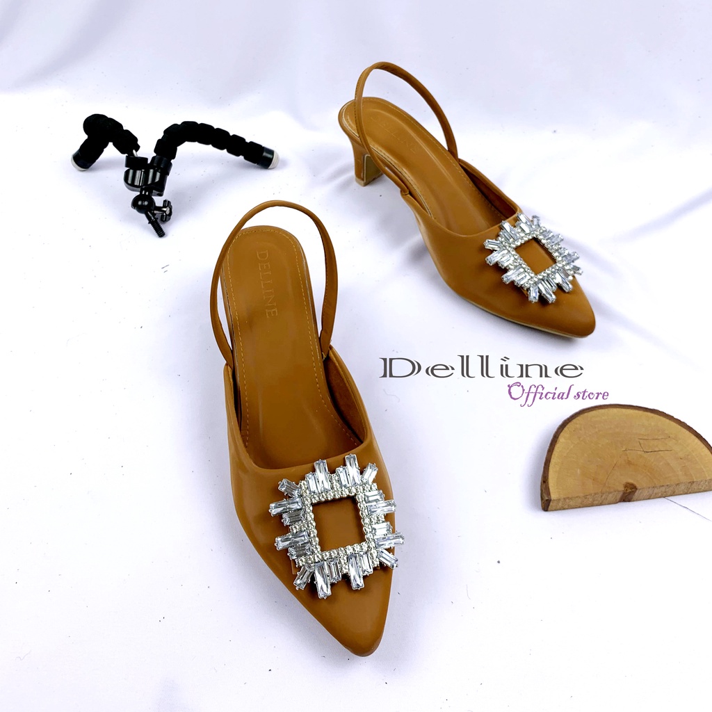 sendal wanita delline premium  hak 5 cm Arabella