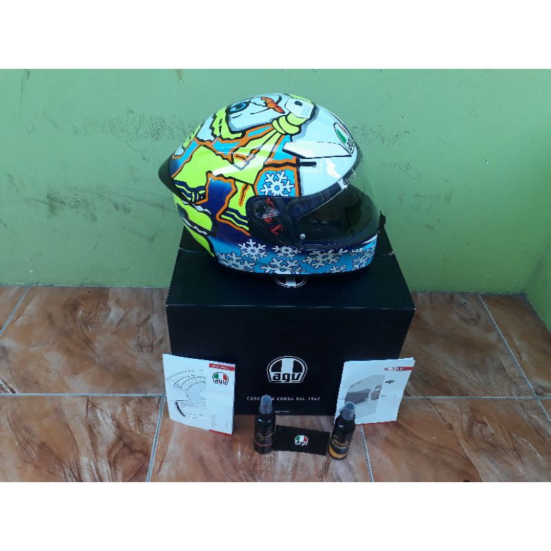 agv k3sv rossi winter test snowman