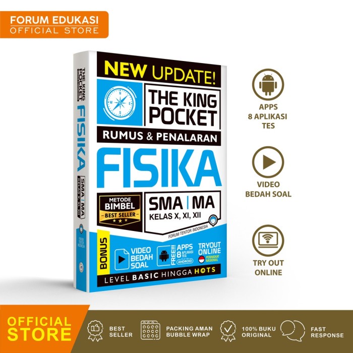 

✨COD✨ BUKU FISIKA SMA KELAS 7,8,9 THE KING POCKET RUMUS DAN PENALARAN FISIKA