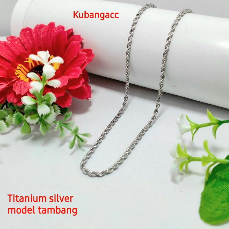 Kalung. Kalung Titaniun Model Tambang Kalung Pria Wanita Kalung Titaniun Anti Karat Kalung Tambang
