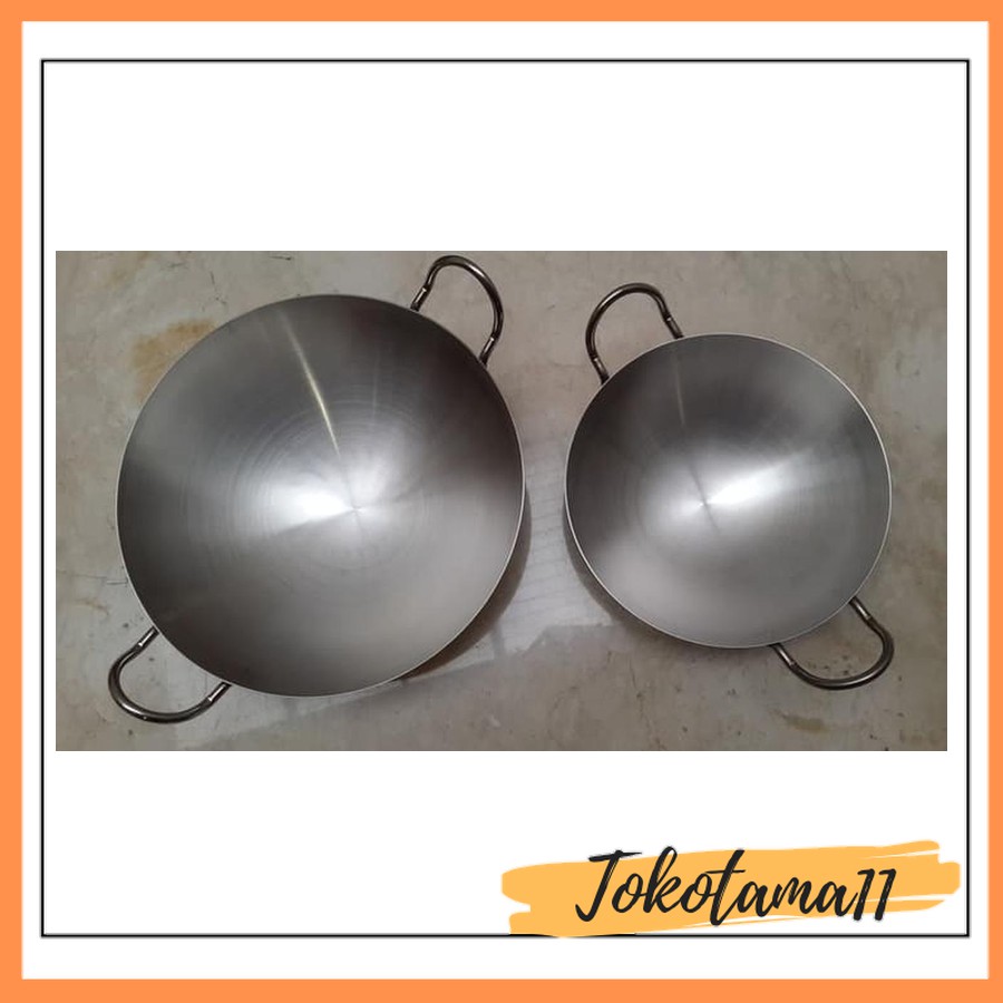 WV. BIMA WAJAN KUALI STAINLESS 32 CM / 304 - ASIAN HONGKONG WOK BP0101332